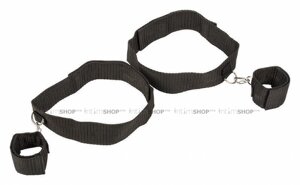 Набор для фиксации рук и бедер Lola Games Bondage Collection Thigh and Wrist Cuffs, черный