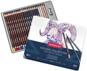 Набор для рисования Derwent "Color Collection" 24 пр (цв. карандаши, граф. карандаши) в метал кор
