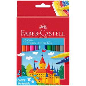 Набор фломастеров Faber-Castell "Замок" 12 цв., смываемые, картон, европодвес