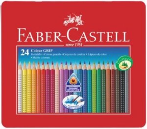 Набор карандашей акварельных Faber-castell "Colour Grip" 24 цв в металле