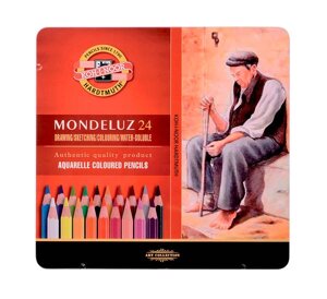 Набор карандашей акварельных Koh-I-Noor "Mondeluz" 24 цв в металле