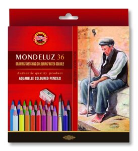 Набор карандашей акварельных Koh-I-Noor "Mondeluz" 36 цв., заточен., картон, европодвес