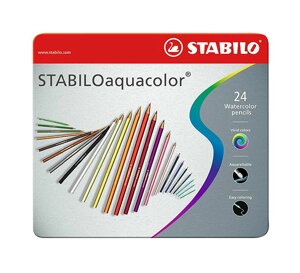 Набор карандашей акварельных Stabilo "Аquacolor" 24 цв в металле