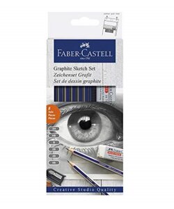 Набор карандашей чернографитных Faber-castell с точилкой и ластиком