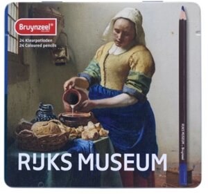 Набор карандашей цветных Bruynzeel "Rijks Museum" Вермеер "Молочница" 24 цв, в металлической кор
