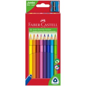 Набор карандашей цветных Faber-castell "Junior Grip" 10 цв трехгранные в картоне