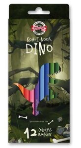 Набор карандашей цветных Koh-I-Noor "Динозавр" 12 цветов, картон