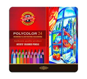 Набор карандашей цветных Koh-I-Noor "Polycolor" 24 шт в металле
