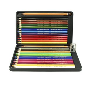 Набор карандашей цветных Koh-I-Noor "Polycolor 3834" 24 цв., заточен. точилка+2 ч/гр. кар.