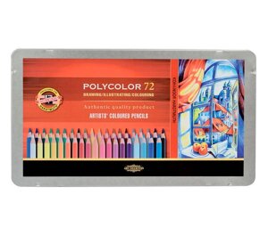 Набор карандашей цветных Koh-I-Noor "Polycolor" 72 шт в металле