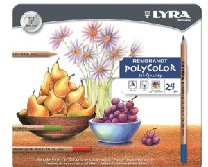 Набор карандашей цветных Lyra "Rembrandt Polycolor" 24 цв в метал. коробке