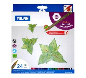 Набор карандашей цветных Milan "Big Lead" 24 цв в картонной упаковке
