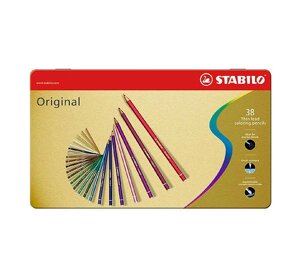 Набор карандашей цветных Stabilo "Original" 38 цв в метал. кор