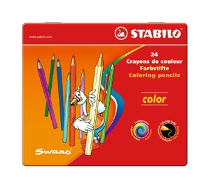 Набор карандашей цветных Stabilo "Swano Color" 24 цв в металле