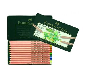 Набор карандашей пастельных Faber-castell "Pitt" 12 цв в металле
