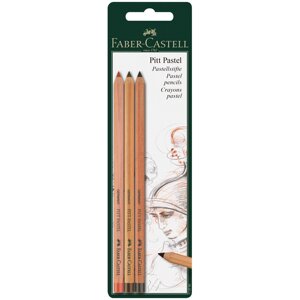 Набор карандашей пастельных Faber-castell "Pitt Pastel" 3 цв профессиональные
