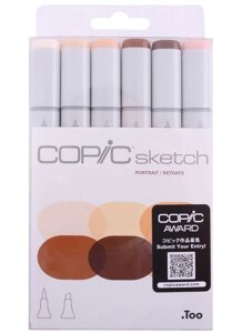 Набор маркеров Copic Sketch телесные тона 6цв