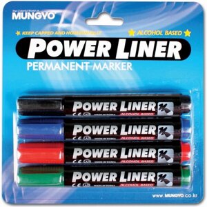 Набор маркеров перманентных Mungyo 4 цвета
