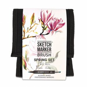 Набор маркеров Sketchmarker Brush 12 Spring Set- Весна (12 маркеров+сумка органайзер)
