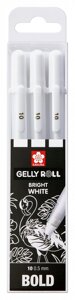 Набор ручек гелевый Sakura "Gelly Roll" 3 шт. 0,5 мм, цвет белый