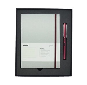Набор ручка перьевая LAMY Al-star, F, Пурпурный+Записная книжка, твердый переплет, пурпурный