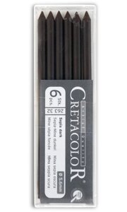 Набор стержней для цангового карандаша Cretacolor 6 шт 5,6 мм, сепия темная