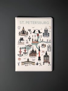 Обложка на паспорт "Туристическая карта Петербурга"
