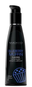 Оральный лубрикант Wicked Aqua Черничный маффин на водной основе, 120 мл