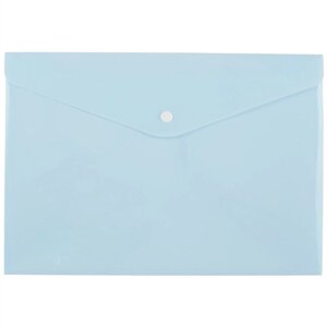 Папка-конверт А4 на кнопке Pastel пластик 0.18мм, ассорти