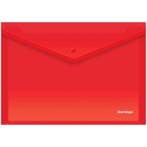 Папка-конверт на кнопке Berlingo А4, красная
