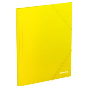 Папка на резинке Berlingo "Soft Touch" А4, 600 мкм, желтая