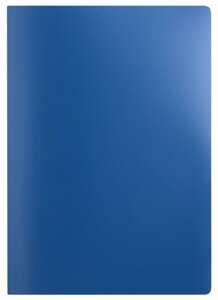 Папка с прижимами inФОРМАТ 1 зажим А4 синий пластик 0,55 мм карман