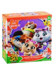 Пазл Super 3D Kids 44 котенка. Сюжет 1. 48 деталей