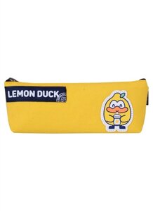 Пенал на молнии Lemon Duck (ткань) (ПВХ) (24х8)
