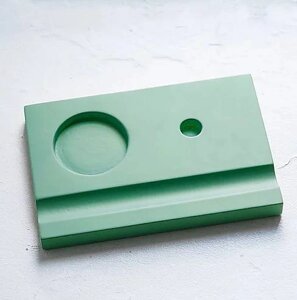 Подставка для чернильницы-непроливайки, цвет зеленый
