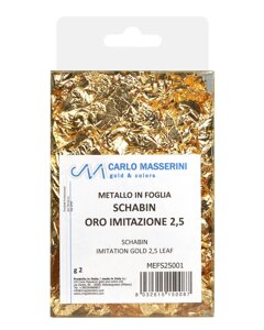 Поталь Masserini имитация золота шабин (смятые листы)