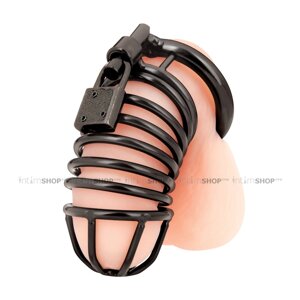 Пояс верности с замком BlueLine Deluxe Chastity Cage, черный