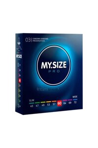 Презервативы ультратонкие MY. SIZE PRO размер 60, 3 шт