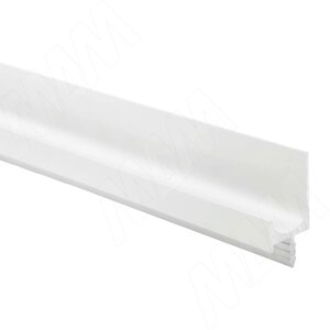 Профиль-ручка врезная для фасада 16/18мм, белый матовый (краска RAL9016), L-3000мм (PH. RU07.3000. WHM PR)