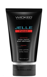Разогревающий анальный лубрикант Wicked Jelle Heat на водной основе, 120 мл