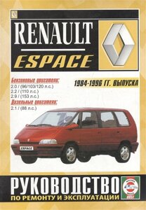 Renault Espace. 2000 GTS, 2000 TSE, Turbo D, Turbo DX, RN, RT, RXE, Turbodiesel. Руководство по ремонту и эксплуатации. Бензиновые двигатели. Дизельные двигатели. 1984-1996 гг. выпуска