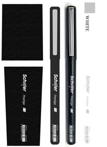 Ручка гелевая черная 0,5мм, Schiller (черн корп)