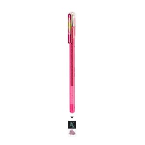 Ручка гелевая с черн "хамелеон" Hybrid Dual Metallic 1,0 мм, розовый+ металлик зеленый& золото