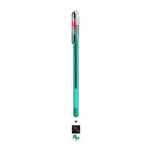 Ручка гелевая с черн "хамелеон" Hybrid Dual Metallic 1,0 мм, светло-зеленый+ металлик синий & красный