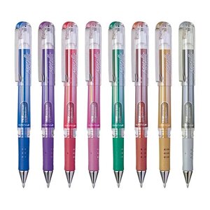 Ручка гелевая с металлическим наконечником Pente "Hybrid Gel Grip DX" 1,0 мм, цвет серебристый