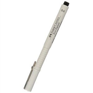 Ручка капиллярная черная 0,6мм ECCO PIGMENT Faber-Castell