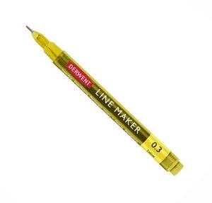 Ручка капиллярная Derwent "LINE MAKER" 0,3 мм, желтый