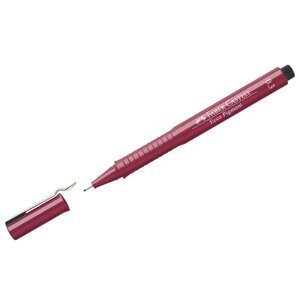 Ручка капиллярная Faber-Castell "Ecco Pigment" красный, все размеры
