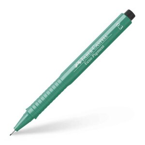 Ручка капиллярная Faber-Castell "Ecco Pigment" зеленый, все размеры