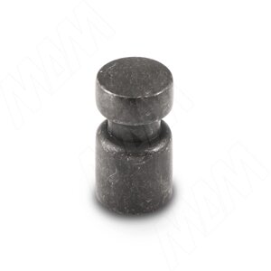 Ручка-кнопка D15мм железо черное (WPO. 785.000.00T2)